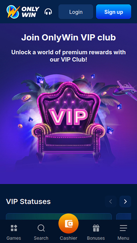 Only Win Casino Mobile VIP Program