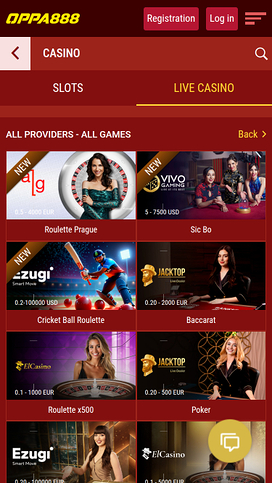 Oppa 888 Mobile Live Dealer