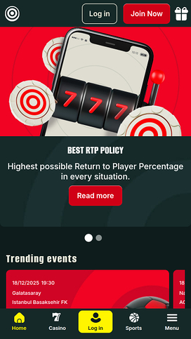 Optibet Casino Mobile Homepage