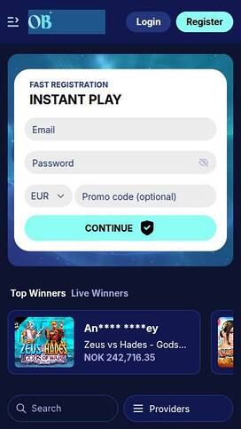 Orion'sBet Casino Homepage