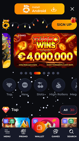 Oro Casino Homepage