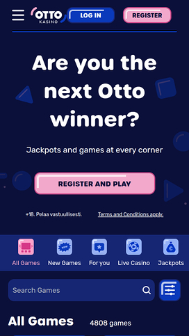 Otto Kasinos mobila hemsida