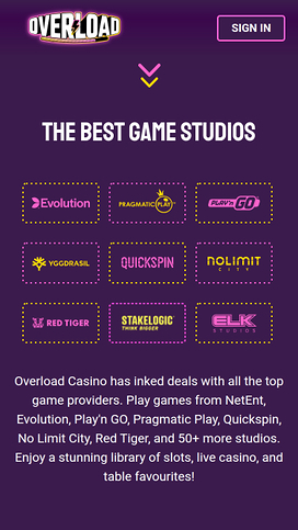 Overload Casino Mobile Game Developers