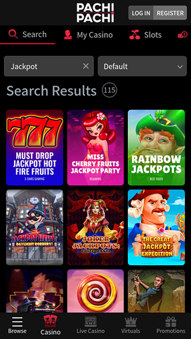 PachiPachi Casino Mobile Jackpot