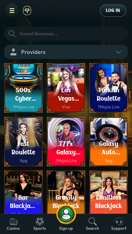 Palm Casino Mobile Live Dealer