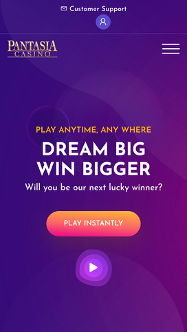Pantasia Casino Mobile Homepage