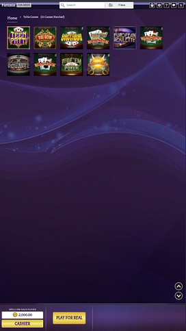 Pantasia Casino Mobile Table Games