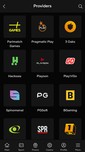 Parimatch Casino Mobile Game Developers