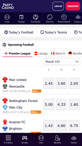 PartyCasino Mobile Sports