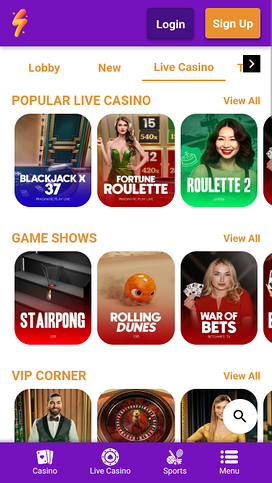 PartySpins Casino Mobile Live Dealer