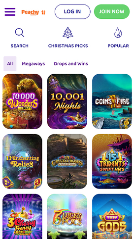 PeachyGames Casino Mobile Games