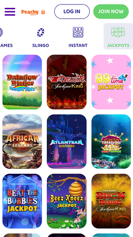 PeachyGames Casino Mobile Jackpot