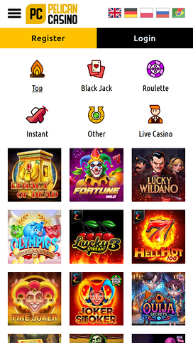 Pelican Casino Mobile Games
