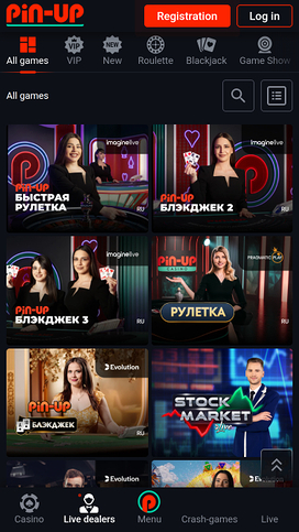 Pin Up Casino Mobile Live Dealer