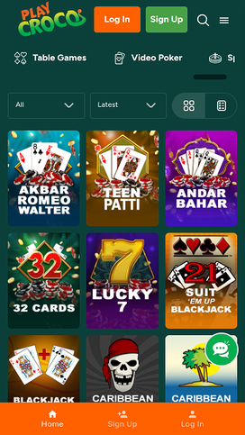 Play Croco Casino Mobile Table Games