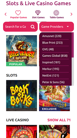 Play Kasino Mobile Game Developers