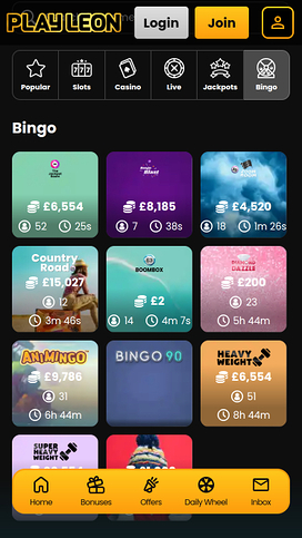 Play Leon Casino Mobile Bingo