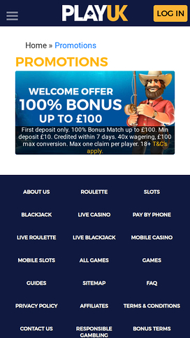 Play UK Casino Mobile Promotions