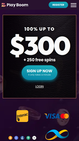 Playboom Casino Mobile Homepage