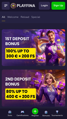 Playfina Casino Mobile Promotions
