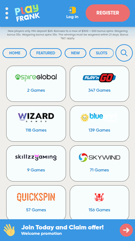 PlayFrank Casino Game Developers Mobile
