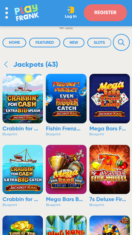 PlayFrank Casino Jackpot Mobile