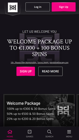 Playgrand Casino Mobile Homepage