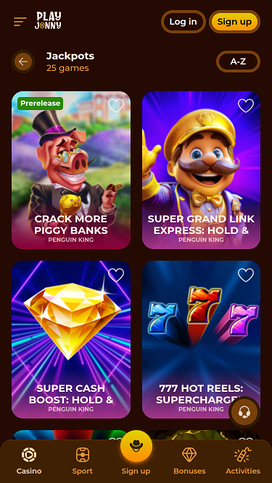 PlayJonny Casino Mobile Jackpot