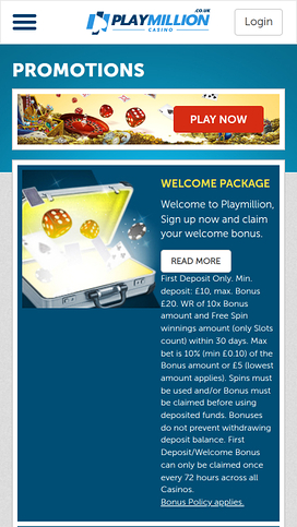 PlayMillion Casino Mobile Promotions