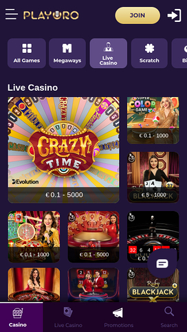 PlayOro Mobile Live Dealer