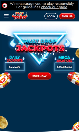 PlayToro Casino Mobile Jackpot