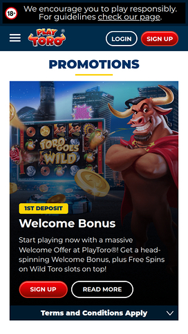PlayToro Casino Mobile Promotions