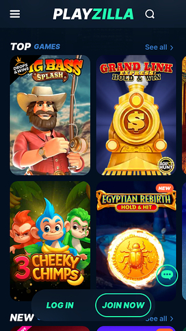 Playzilla Casino Mobile Games
