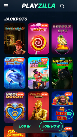 Playzilla Casino Mobile Jackpot