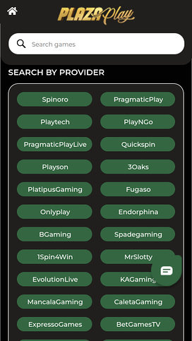 PlazaPlay Casino Mobile Game Developers