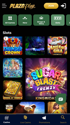 PlazaPlay Casino Mobile Games