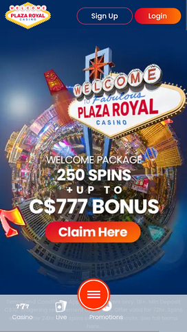 Plaza Royal Casino Mobile Homepage