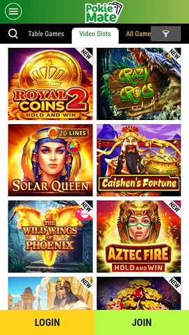 Pokie Mate Casino Mobile Games