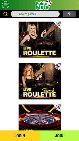 Pokie Mate Casino Mobile Live Dealer