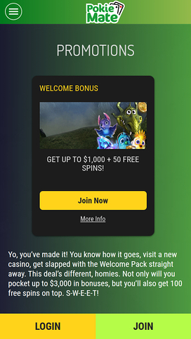 Pokie Mate Casino Mobile Promotions