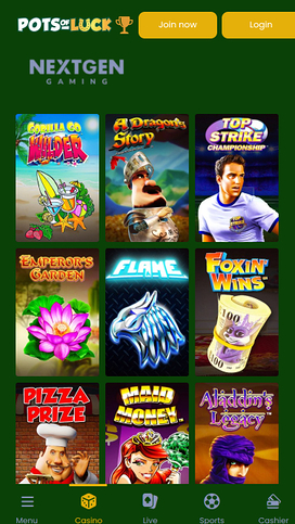 Pots of Luck Casino Mobile Game Developers