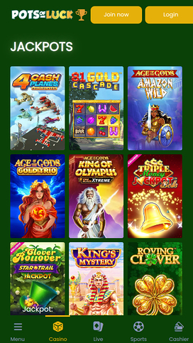 Pots of Luck Casino Mobile Jackpot