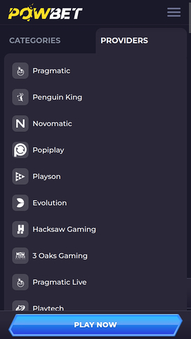 Powbet Casino Mobile Game Developers
