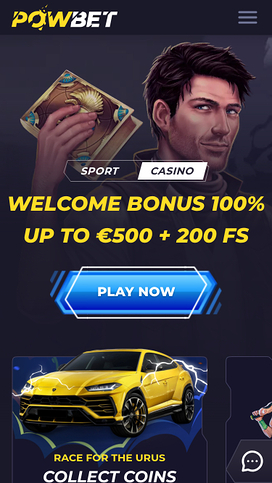 Powbet Casino Mobile Homepage