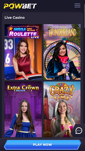 Powbet Casino Mobile Live Dealer