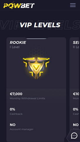 Powbet Casino Mobile VIP Program