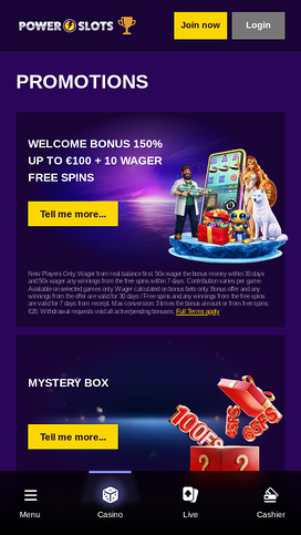 Power Slots Casino Mobile Promotions