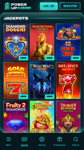 PowerUp Casino Mobile Jackpot
