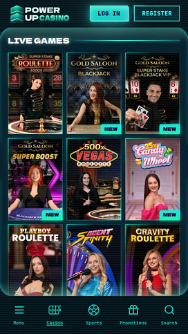 PowerUp Casino Mobile Live Dealer