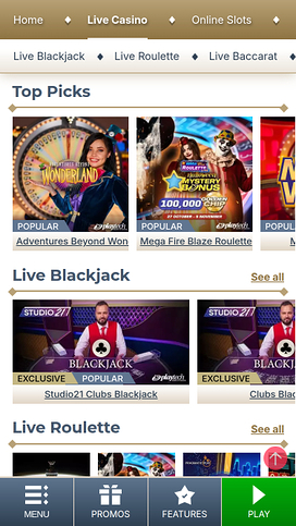 Prime Casino Mobile Live Dealer